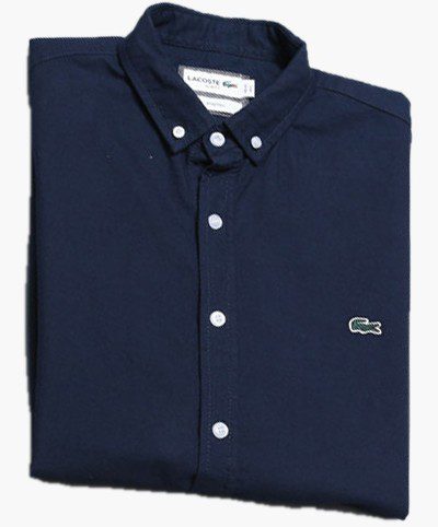 לקוסט-LACOSTE SHIRT MEN SHORT - NAVY BLUE