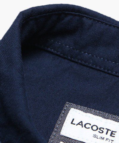 לקוסט-LACOSTE SHIRT MEN SHORT - NAVY BLUE