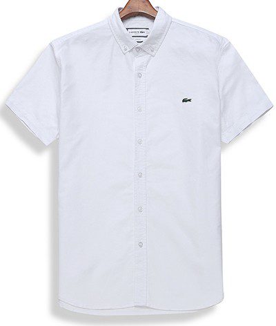 לקוסט-LACOSTE SHIRT MEN SHORT - WHITE