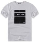 לקוסט-LACSOTE TSHIRT DESGIN MEN SHORT - White