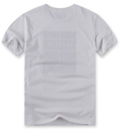 לקוסט-LACSOTE TSHIRT DESGIN MEN SHORT - White