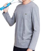 לקוסט-LACSOTE TSHIRT MEN LONG - GRAY