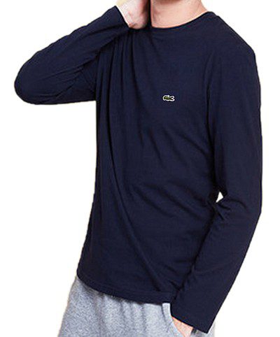 לקוסט-LACSOTE TSHIRT MEN LONG - NAVY BLUE