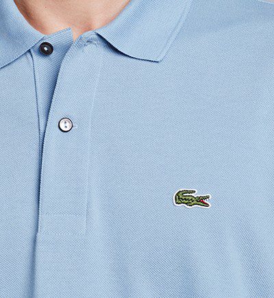 לקוסט-LACSOTE TSHIRT MEN POLO LONG - Light Steel Blue