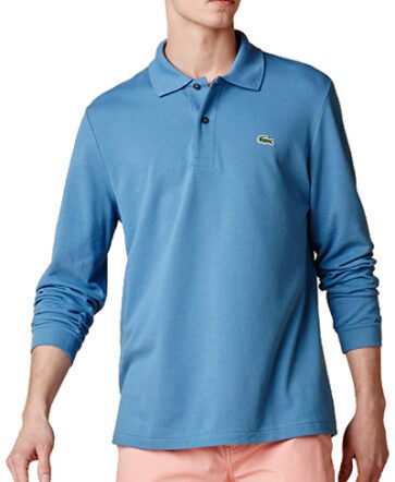 לקוסט-LACSOTE TSHIRT MEN POLO LONG - Seagull