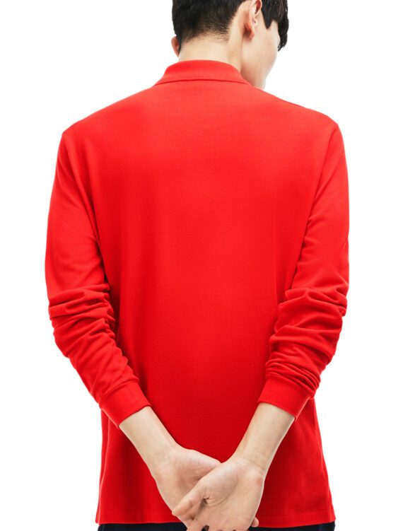 לקוסט-LACSOTE TSHIRT MEN POLO LONG - Torch Red