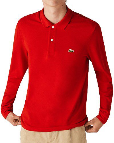 לקוסט-LACSOTE TSHIRT MEN POLO LONG - Venetian Red