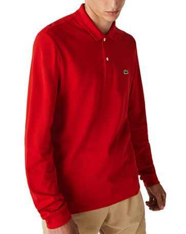 לקוסט-LACSOTE TSHIRT MEN POLO LONG – Venetian Red (2)