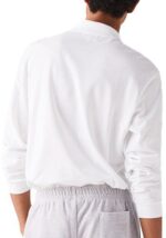 לקוסט-LACSOTE TSHIRT MEN POLO LONG - White