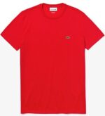 לקוסט-LACSOTE TSHIRT MEN SHORT - Red
