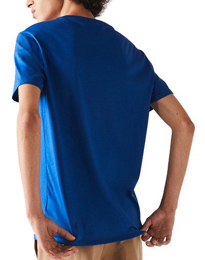 לקוסט-LACSOTE TSHIRT MEN V NECK SHORT - Blue