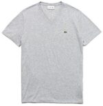 לקוסט-LACSOTE TSHIRT MEN V NECK SHORT - Gray