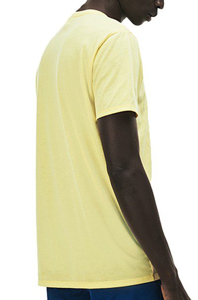 לקוסט-LACSOTE TSHIRT MEN V NECK SHORT - Yellow