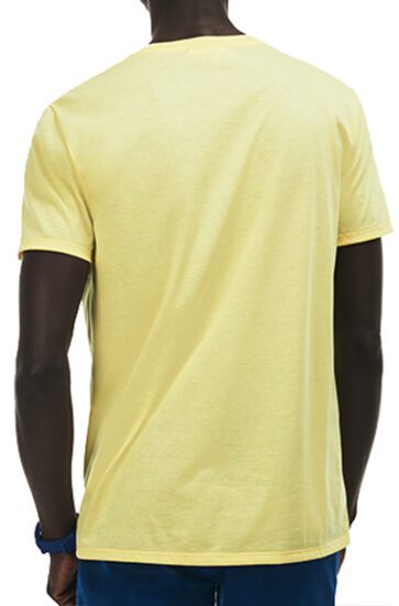 לקוסט-LACSOTE TSHIRT MEN V NECK SHORT – Yellow (3)