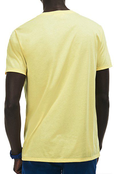 לקוסט-LACSOTE TSHIRT MEN V NECK SHORT - Yellow