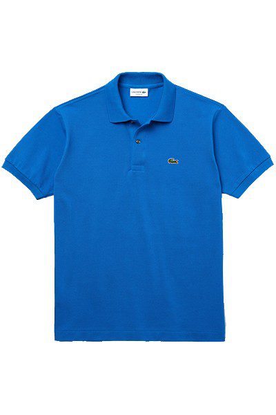 לקוסט-LACSOTE TSHIRT MEN'S POLO SHORT - Denim Blue