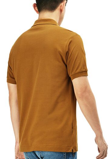 לקוסט-LACSOTE TSHIRT MEN'S POLO SHORT – Saddle Brown (2)