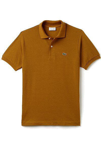 לקוסט-LACSOTE TSHIRT MEN'S POLO SHORT - Saddle Brown