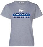 לקוסט-LACSOTE TSHIRT WOMEN DESGIN SHORT - GRAY