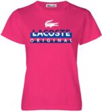 לקוסט-LACSOTE TSHIRT WOMEN DESGIN SHORT - PINK