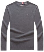 טומי הילפיגר-TOMMY TSHIRT MEN'S LONG CREW NECK- Fedora