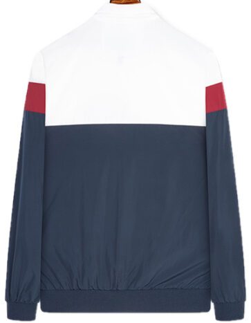 TOMMY JACKET – White & Nave Blue (2)