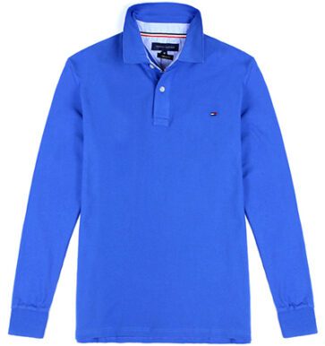 טומי הילפיגר-TOMMY POLO LONG MEN'S - Blue