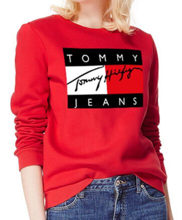 טומי הילפיגר-TOMMY SWETER WOMEN - Red