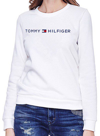 טומי הילפיגר-TOMMY SWETER WOMEN - White
