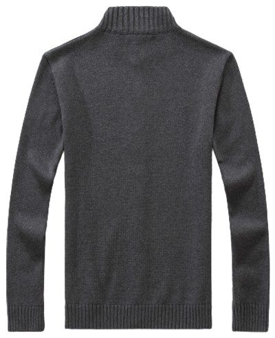 טומי הילפיגר-TOMMY SWETER ZIP MEN'S - Dip Gray