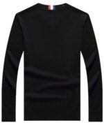 טומי הילפיגר-TOMMY TSHIRT MEN'S LONG V - Black