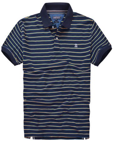 טומי הילפיגר-TOMMY POLO MEN'S TSHIRT - Navy Blue & Ronchi