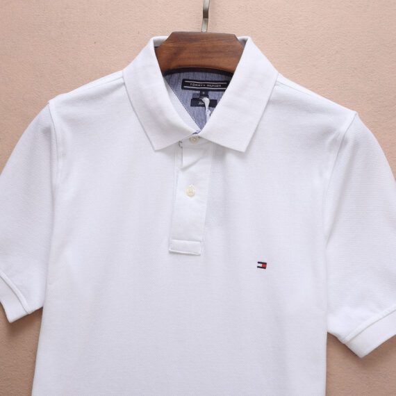 טומי הילפיגר-TOMMY POLO MEN'S TSHIRT - White