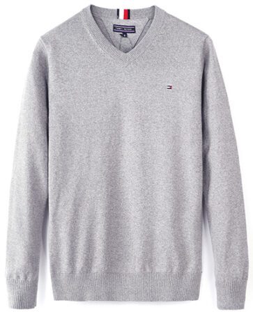 טומי הילפיגר-TOMMY SWETER MEN'S- French Grey