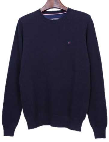 טומי הילפיגר-TOMMY SWETER MEN'S- NAVY BLUE