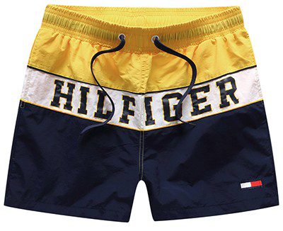 טומי הילפיגר-TOMMY SWIM MEN'S - NAVY BLUE YELLOW & WHITE