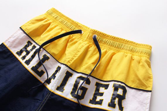 טומי הילפיגר-TOMMY SWIM MEN'S - NAVY BLUE YELLOW & WHITE