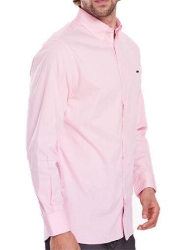 לקוסט-LACOSTE LONG MEN SHIRT – LIGHT PINK (3)