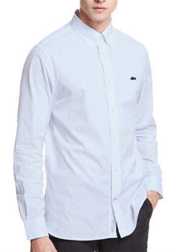 לקוסט-LACOSTE LONG MEN SHIRT - Pattens Blue