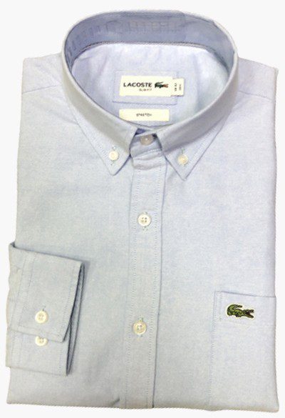לקוסט-LACOSTE LONG MEN SHIRT - Pattens Blue