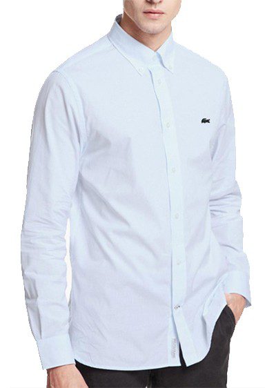 לקוסט-LACOSTE LONG MEN SHIRT - Pattens Blue