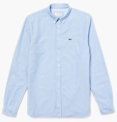 לקוסט-LACOSTE LONG MEN SHIRT - Pattens Blue