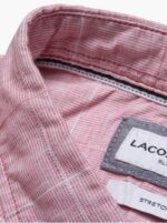 לקוסט-LACOSTE LONG MEN SHIRT - Pink Flare