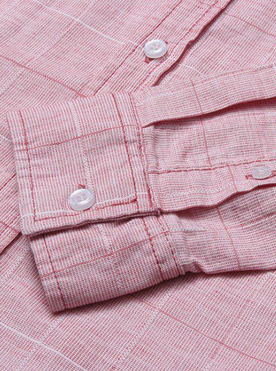 לקוסט-LACOSTE LONG MEN SHIRT - Pink Flare