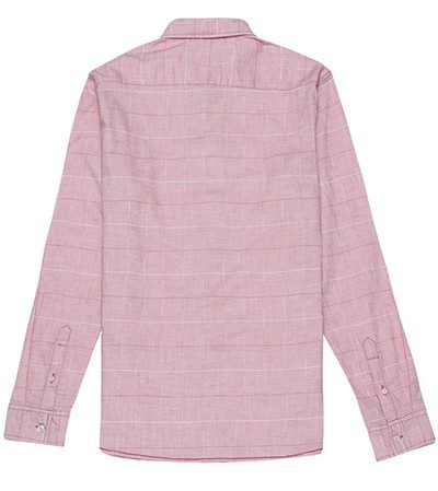 לקוסט-LACOSTE LONG MEN SHIRT - Pink Flare