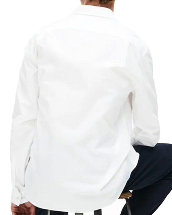 לקוסט-LACOSTE LONG MEN SHIRT - WHITE