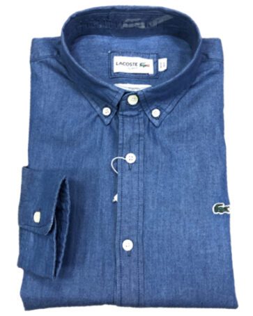 לקוסט-LACOSTE SHIRT MEN LONG JEANS - BLUE