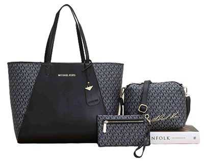 מייקל קורס-Michael Kors bag - Black & Storm Grey