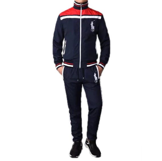ראלף לורן-RALPH LAUREN SUIT MEN'S- NAVY BLUE RED & WHITE