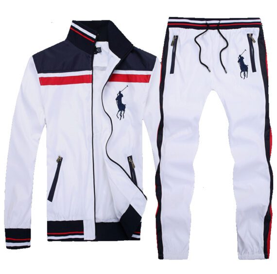 ראלף לורן-RALPH LAUREN SUIT MEN'S- WHITE BLACK & RED
